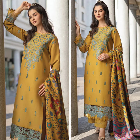 Rang Rasiya - 3PC Lawn Embroidered Suit - VL1023
