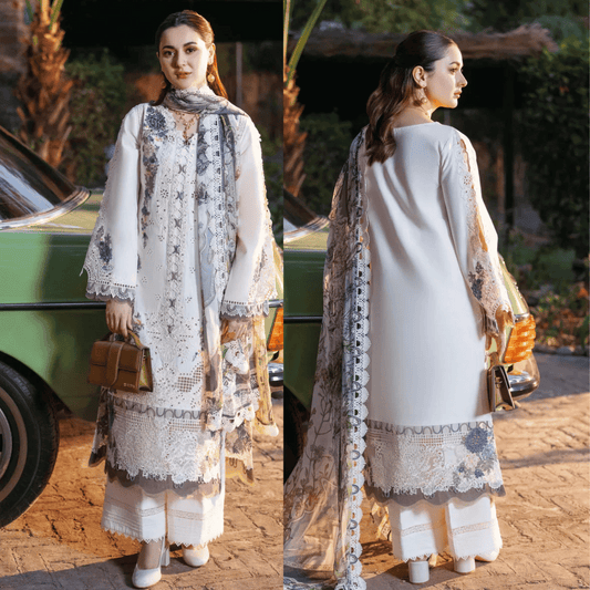 JADE UNSTITCHED 3PC DHANAK EMBROIDERED SUIT- VL1114