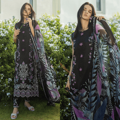 Mushq Embroidered Unstitched Dhanak 3Pc Suit - VL1120