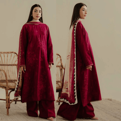 Coco - Dhanak 3 Piece Embroidered Dress - VL1203