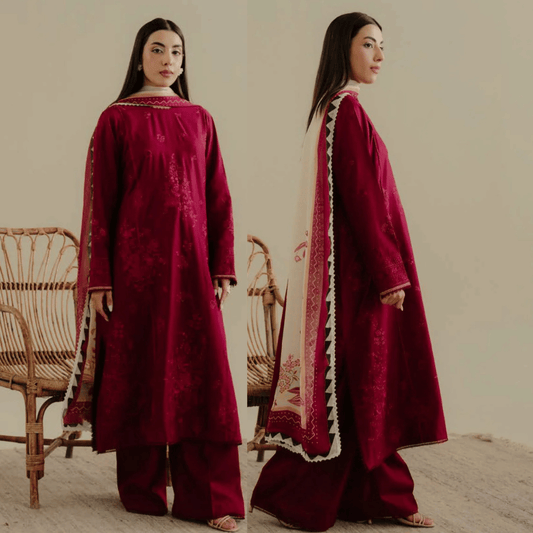 Coco - Dhanak 3 Piece Embroidered Dress - VL1203