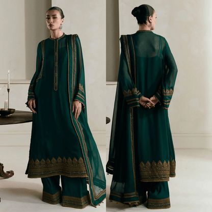 ZaraShahJahan - Dhanak 3 Piece Embroidered Dress - VL1204