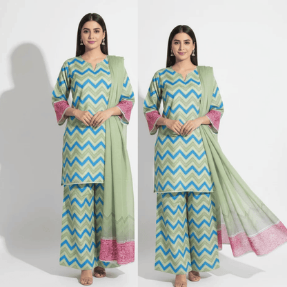 Limelight - Winter 3PC Karandi Digital Print Dress - VL1208