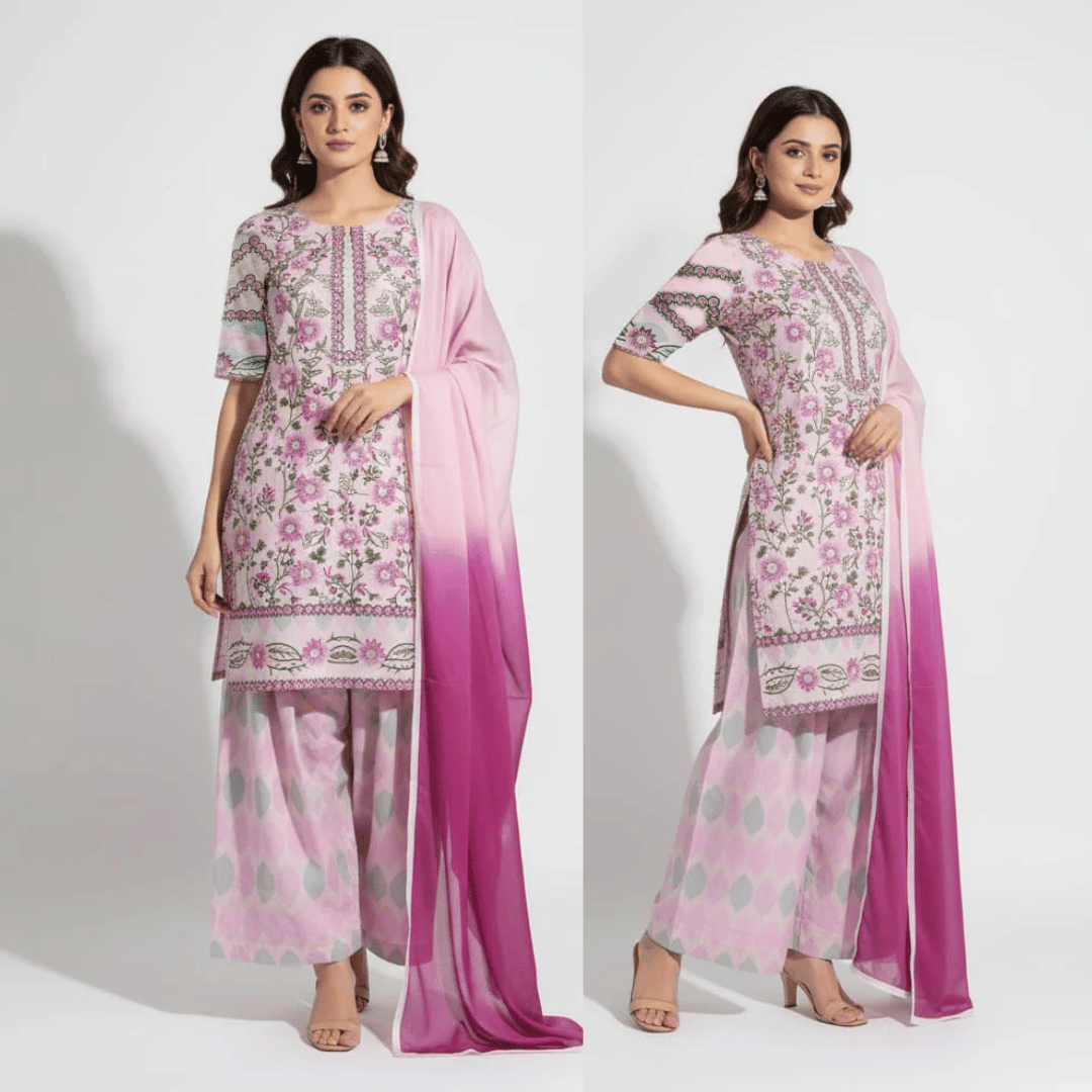 Limelight - Winter 3PC Karandi Digital Print Dress - VL1209