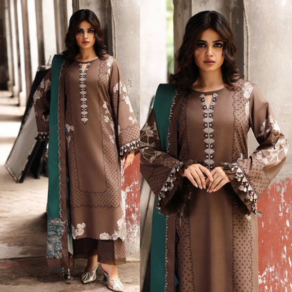 Charizma - Winter 3PC Karandi Digital Print Dress - VL1212