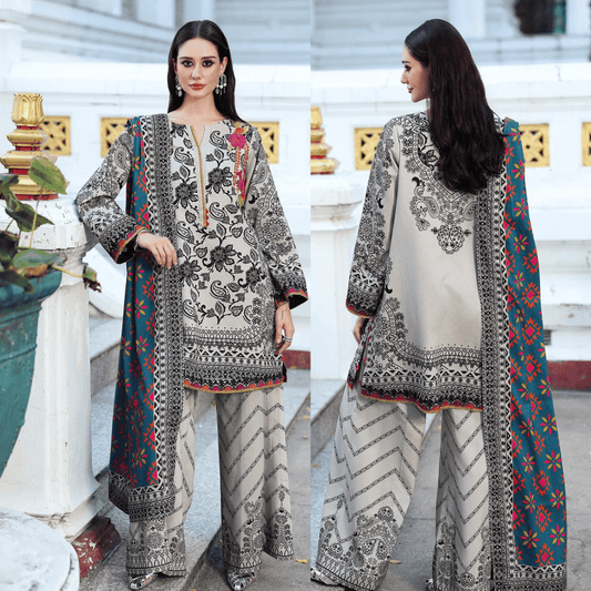 Charizma - Winter 3PC Karandi Digital Print Dress - VL1214