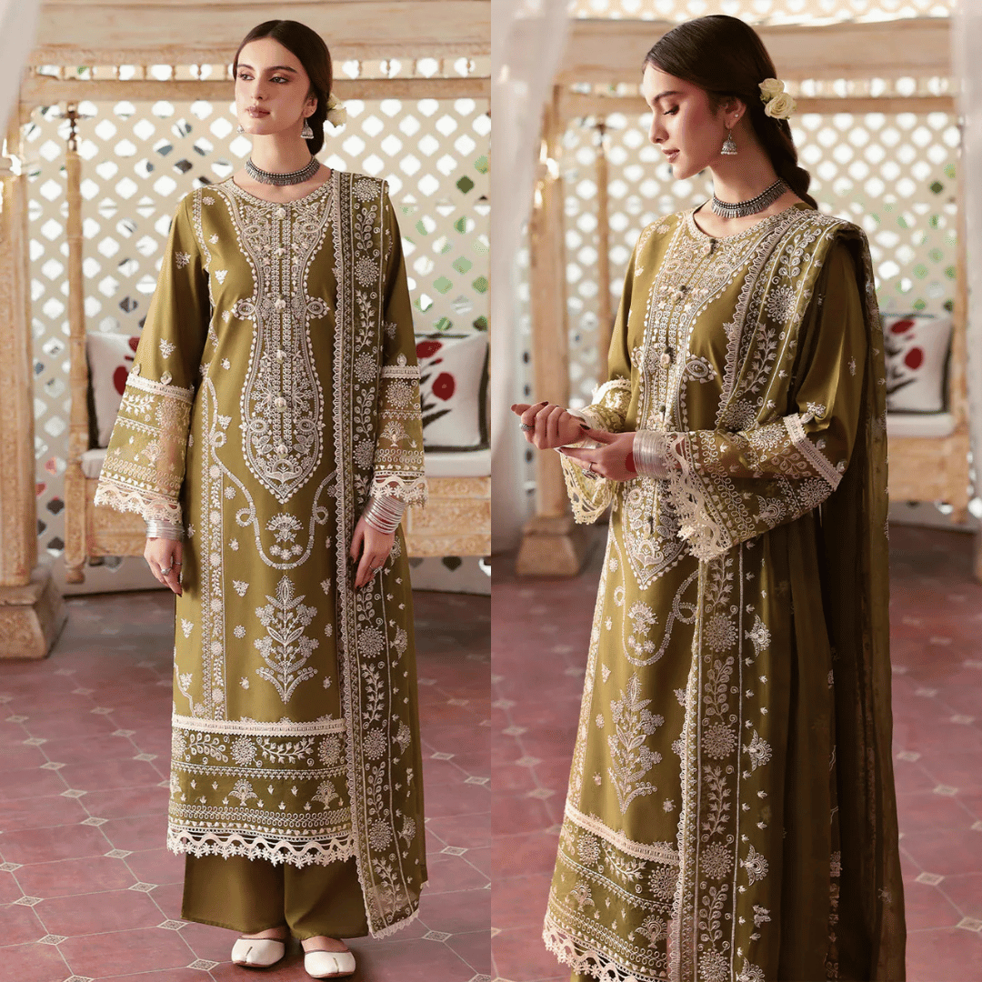 Jade - Winter 3PC Dhanak Embroidered Suit - vl1239