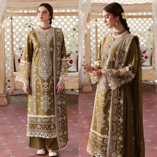 Jade - Winter 3PC Dhanak Embroidered Suit - vl1239