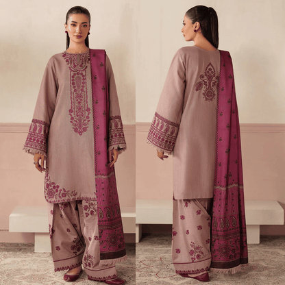 Baroque - 3PC Lawn Embroidered Suit - VL1270