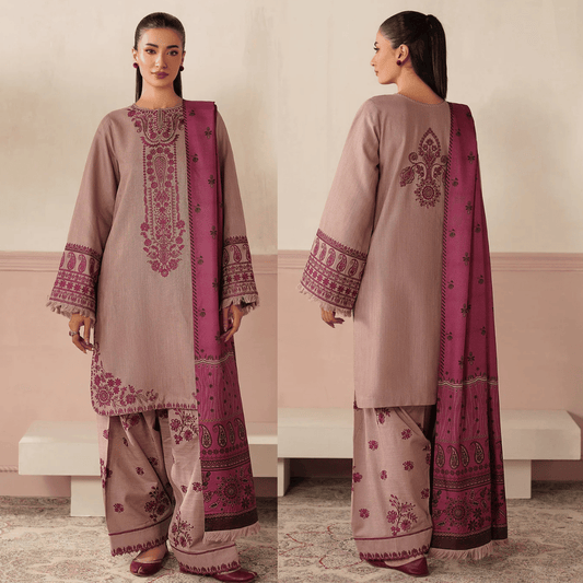 Baroque - 3PC Lawn Embroidered Suit - VL1270