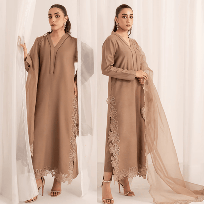 Veezal - Lawn 3.piece embroidered Summer suit with Orgenza Dupatta. VL1278