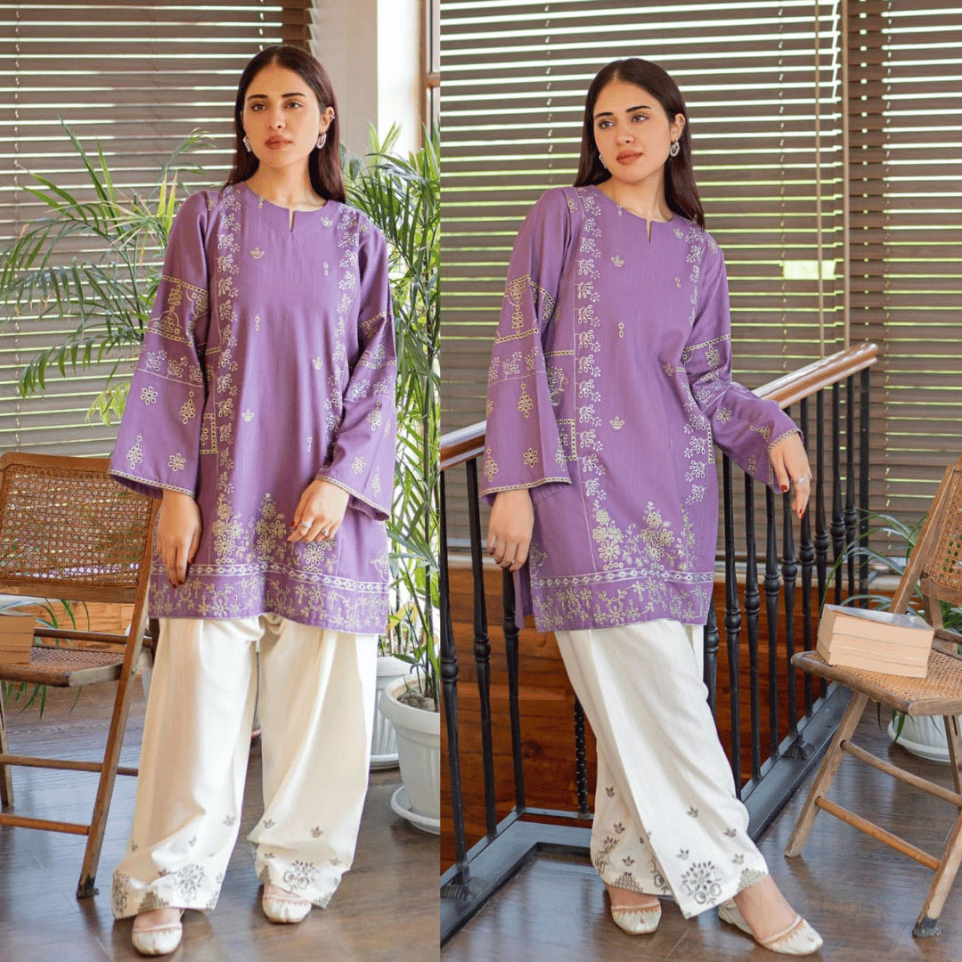 Lajwanti 2Pc Embroidered Lawn Suite With Fully Embroidered trouser - VL1288
