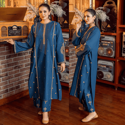 Urge 2Pc Embroidered Lawn Suite With Fully Embroidered trouser VL1290