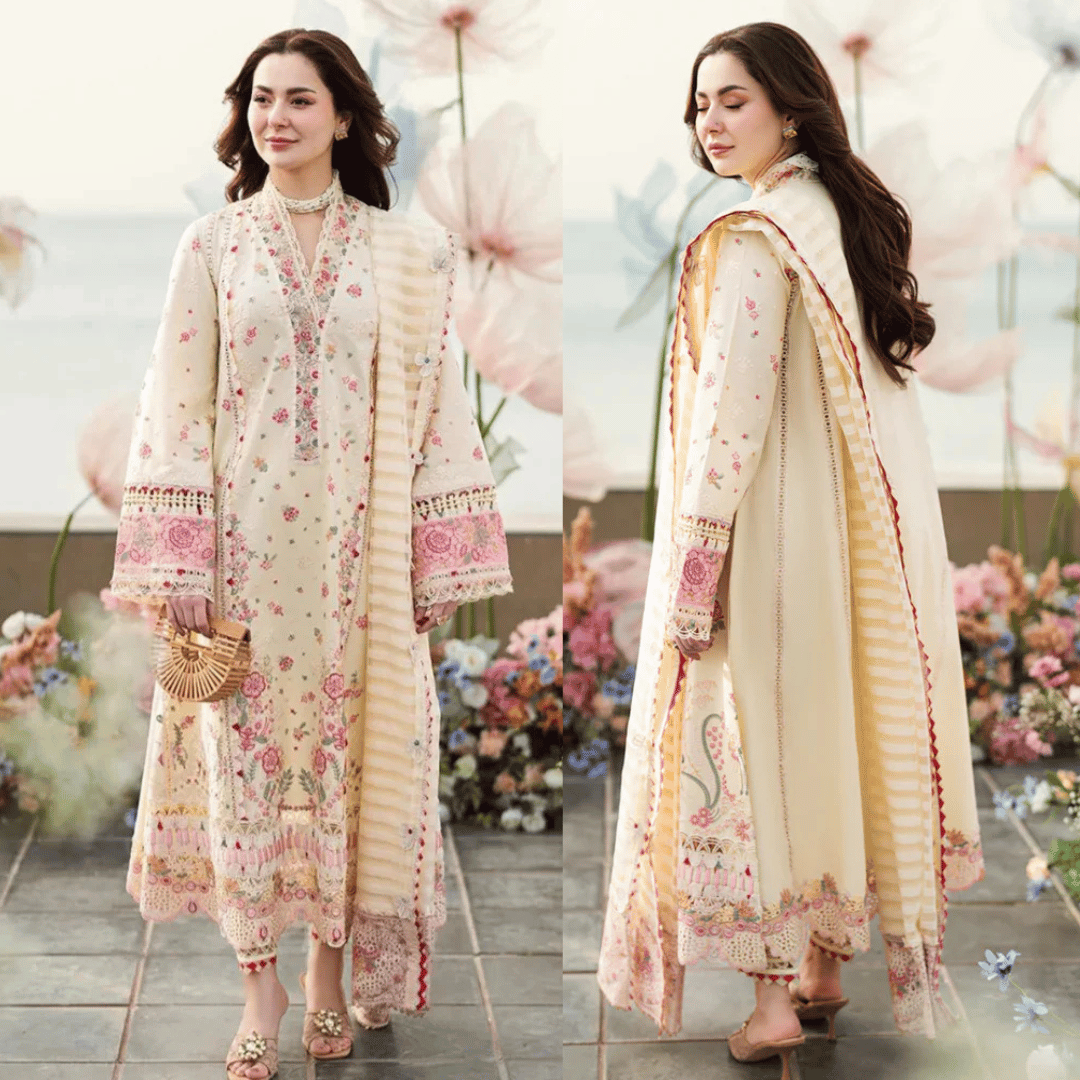 Qalamkaar 3PC Unstitched Lawn Embroidered ChickenKari - VL1297