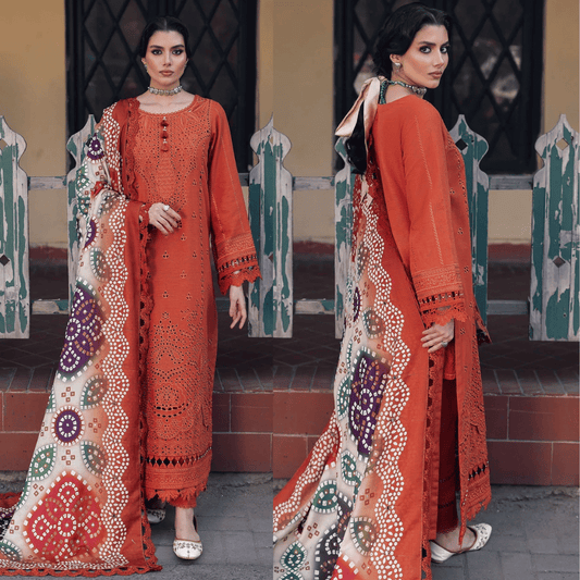 Nureh - unstitched 3 piece Lawn sequence embroidered suit - VL1317