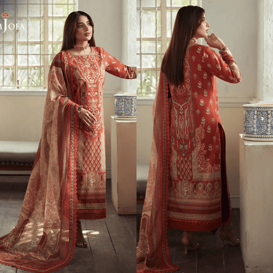 Asim Jofa - Summer 3PC Lawn Digital Printed Dress - VL1322
