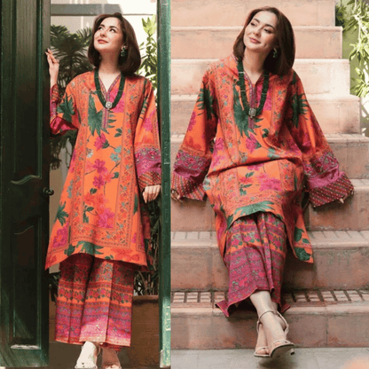 Asim Jofa - Summer 2PC Lawn Digital Print Dress -