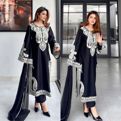 Mirana - Summer 3PC Lawn Embroidered Suit - VL1324