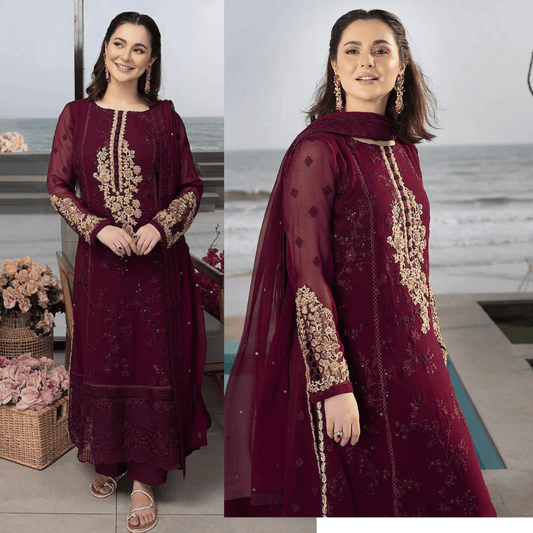 AZURE - Summer 3PC Lawn Embroidered Suit- VL1325