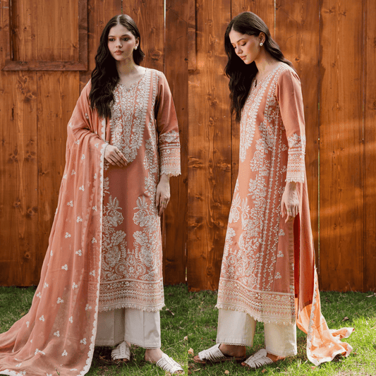 Batik -  Summer 3PC Lawn Embroidered Suit - VL1328