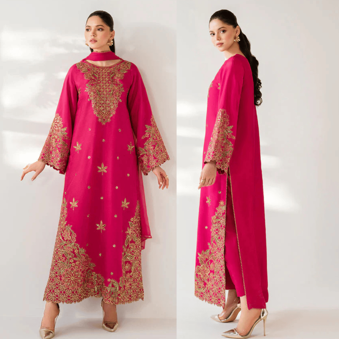 Veezal - Summer 3PC Lawn Embroidered Suit - VL1329