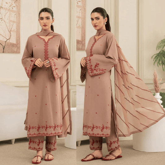 Veezal - Lawn 3PC Embroidered Suit - VL1330