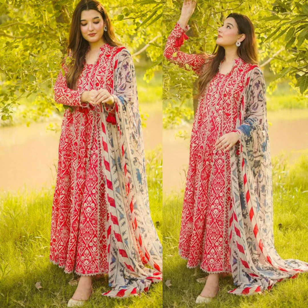 Veezal - Summer 3PC Lawn Digital Printed Dress - Vl1362