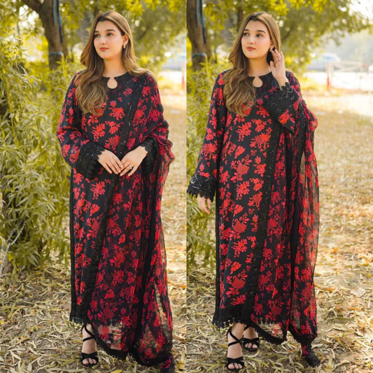 Veezal - Summer 3PC Lawn Digital Printed Dress - Vl1363