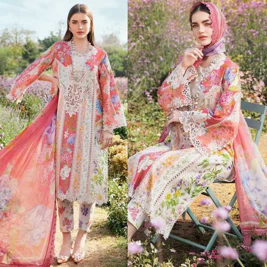 Veezal - Summer 3PC Lawn Digital Printed Dress - Vl1364
