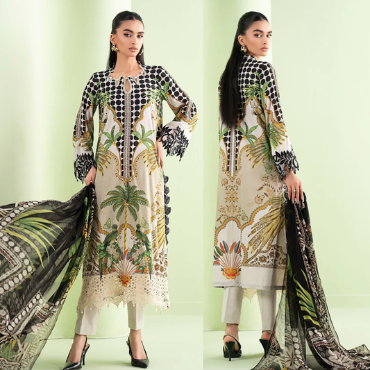 Veezal - Summer 3PC Lawn Digital Printed Dress - Vl1366