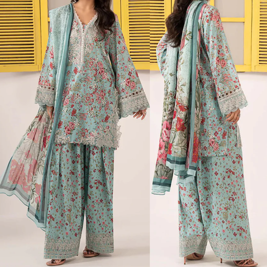 Veezal - Summer 3PC Lawn Digital Printed Dress - VL1368