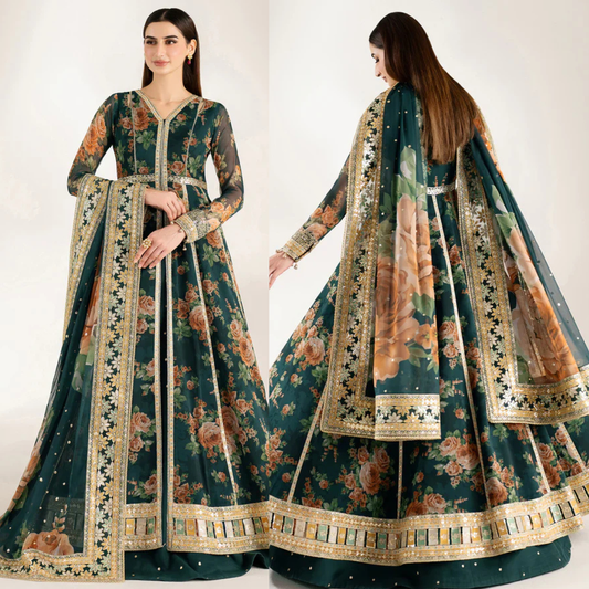 Veezal - Summer 3PC Lawn Digital Printed Dress - VL1375