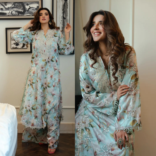 Veezal - Summer 3PC Lawn Digital Printed Dress - Vl1378