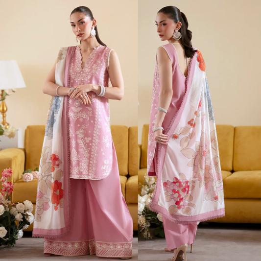Sapphire - Summer 3PC Lawn Embroidered Suit - VL1396