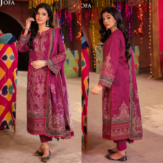 Asim Jofa - Summer 3PC polly Lawn Digital Printed Dress - Vl1399
