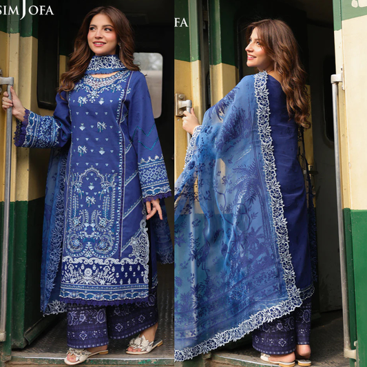 Asim Jofa - Summer 3PC polly Lawn Digital Printed Dress - Vl1400