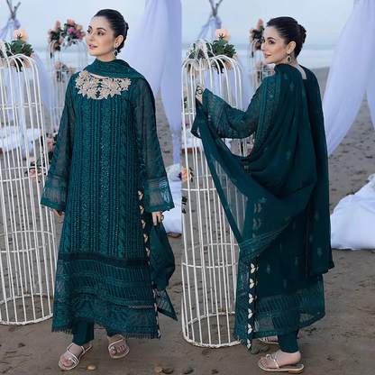 Mohagni - Summer 3PC Lawn Embroidered Suit - VL1402