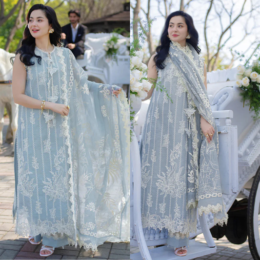 Rang Rasiya - Summer 3PC Lawn ChickenKari Embroidered Suit- VL1403
