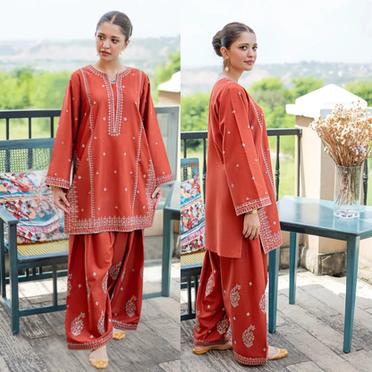 Batik - 2Pc Embroidered Lawn Suite With Fully Embroidered trouser - VL1407