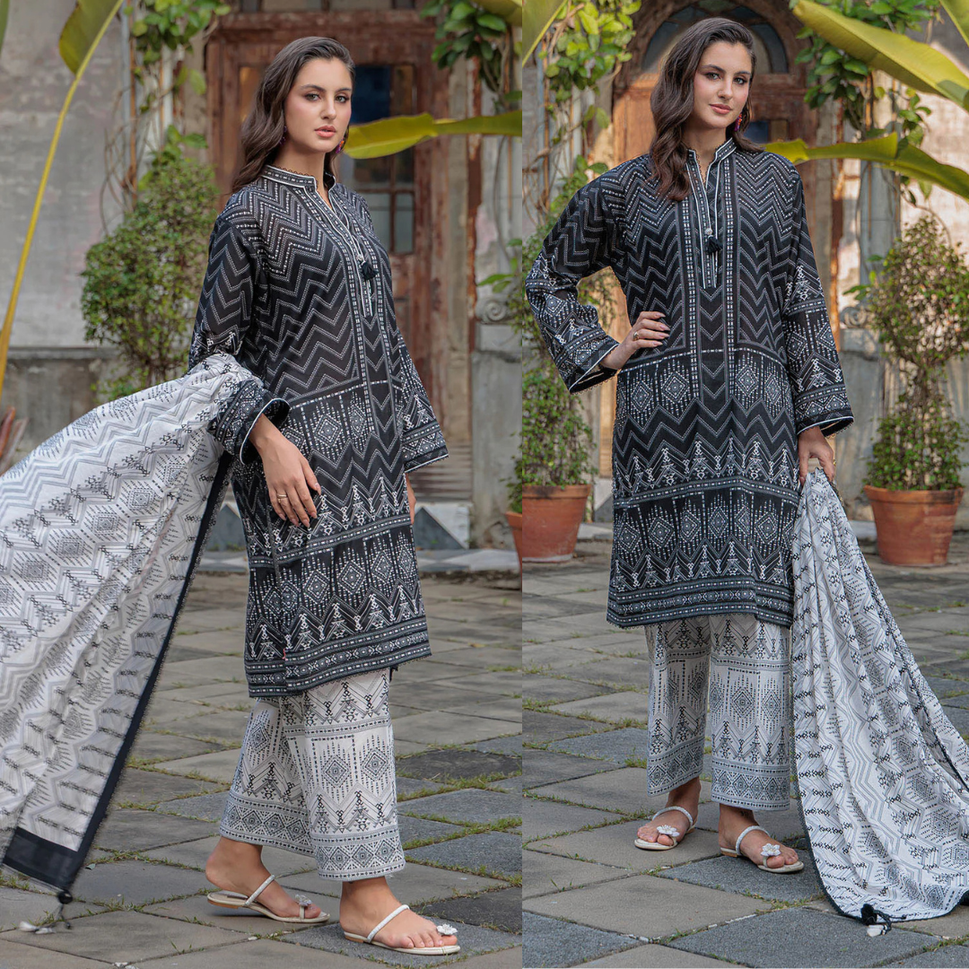 GulAhmed - Summer 3PC Lawn Digital Printed Dress - VL1412