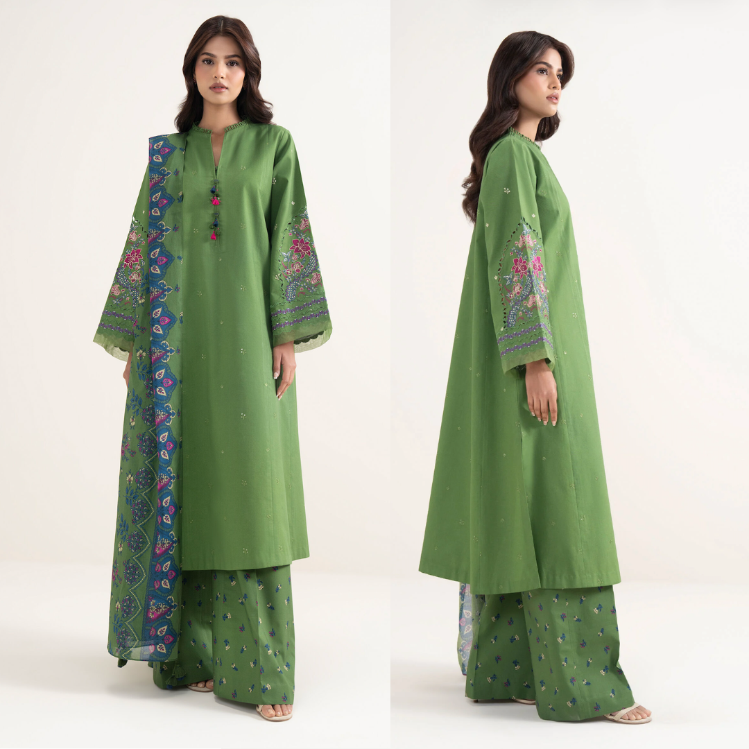 Sapphire - Unstitched 3 piece embroidered Summer suit - VL1416