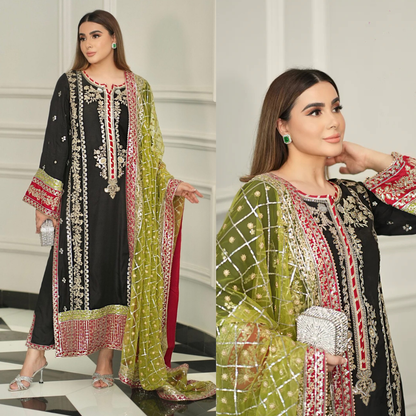 Aneela - Summer 3PC Lawn Embroidered Suit - VL1418