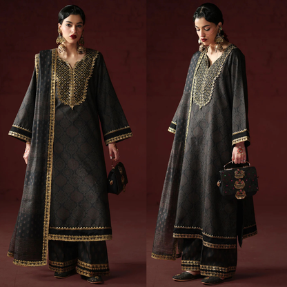 AsimJofa - Unstitched Luxury Lawn Heavy Embroidered 3PC Suit - VL1434