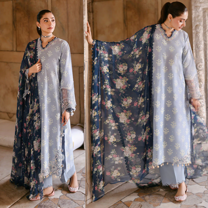 Mushq - 3PC LAWN HEAVY CHIKENKARI EMBROIDERED SUIT - VL1438