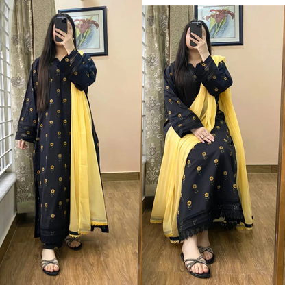 Khaadi - Summer 3PC Lawn Digital Printed Dress - VL1442