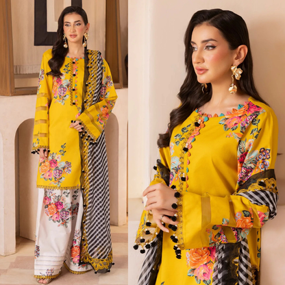 Charizma - Summer 3PC Lawn Digital Print Dress - VL1447