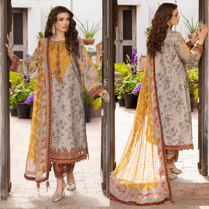 Khaadi - Summer 3PC Lawn Digital Printed Dress - VL1450