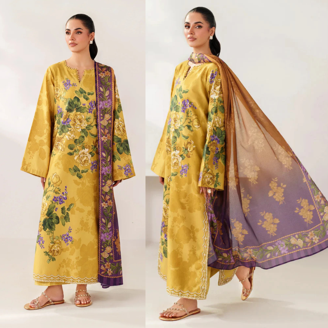 Khaadi - Summer 3PC Lawn Digital Printed Dress - zab1451