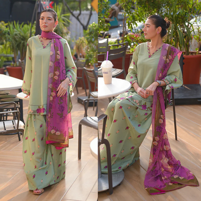 Aneela - Summer 3PC Lawn Digital Printed Dress - VL1452