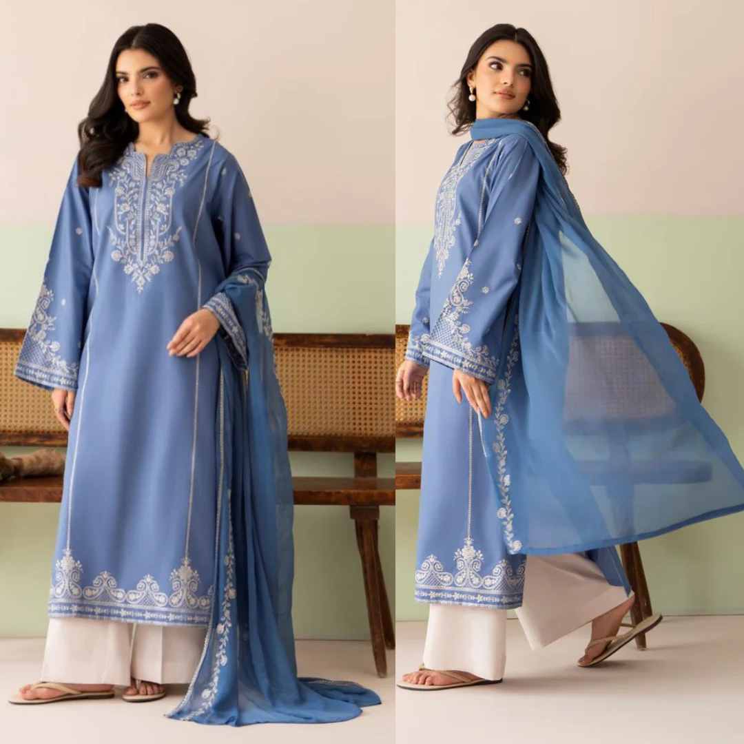 Cross Stitch - Summer-3PC Lawn Embroidered Suit - VL1459